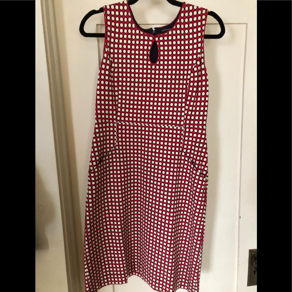 Lands End Retro Print Dress